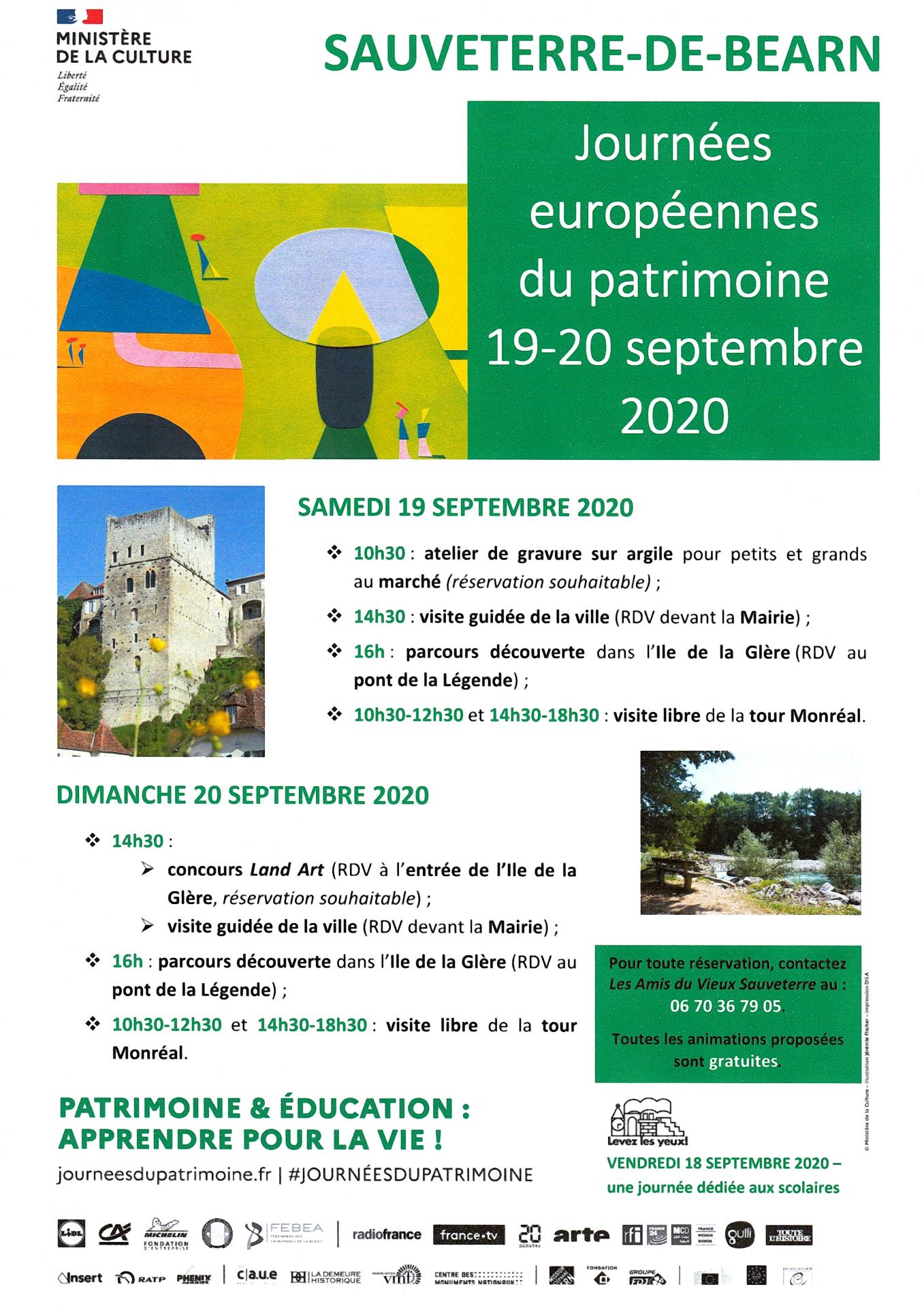 Affiche Journées Européennes du Patrimoine 2020