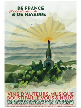 Affiche fête des vins naturels de France et de Navarre